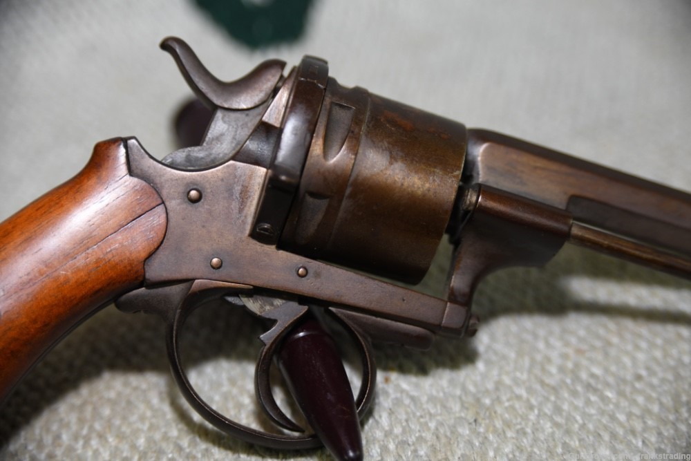 French / Belgian center Fire revolver 380mm/9mm  1880's Nice condition-img-8