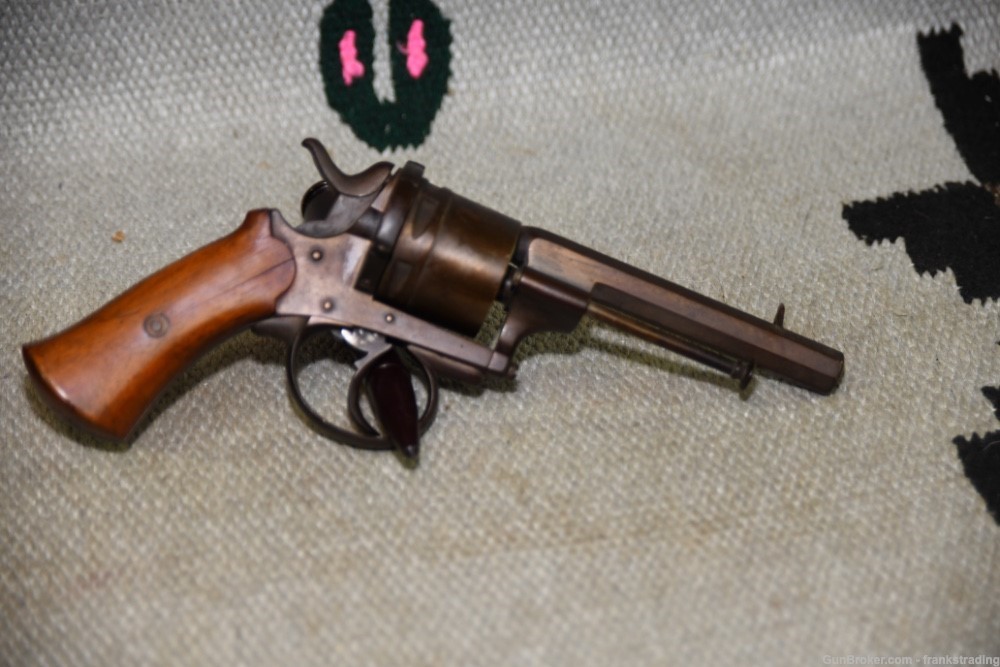 French / Belgian center Fire revolver 380mm/9mm  1880's Nice condition-img-6