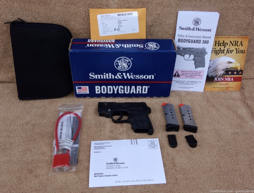 Smith Wesson S&W Bodyguard .380 Insight Laser BG380 Pistol Case Accessories-img-0