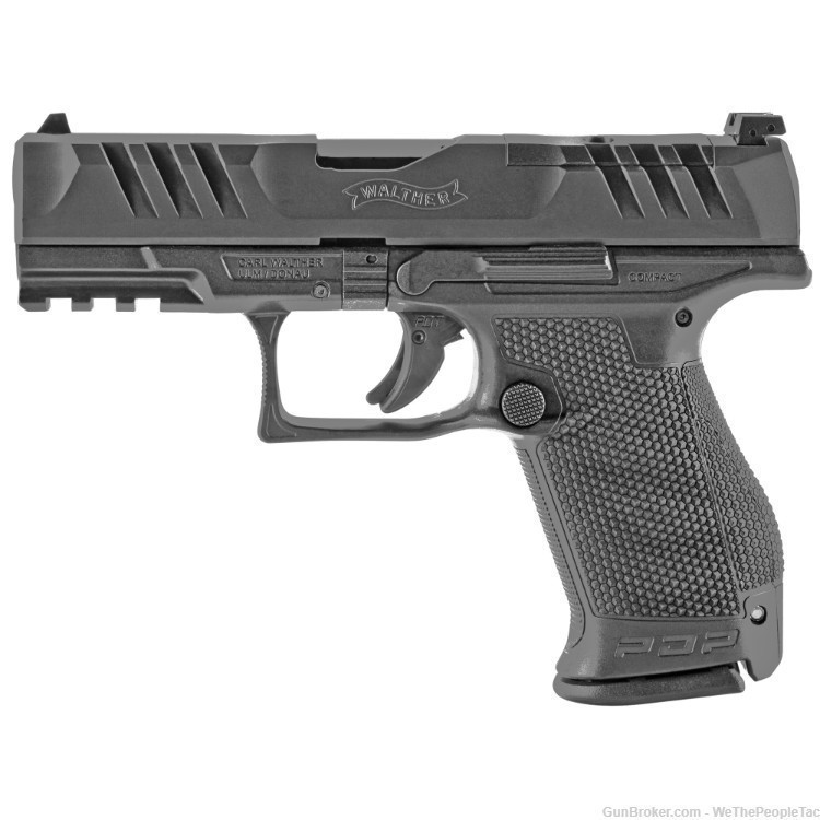 Walther PDP Striker Semi-Auto 9mm Pistol BLK OR 4" Barrel Compact 15+1 NEW-img-0