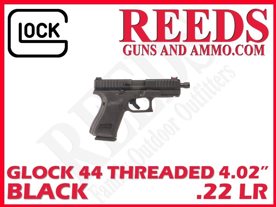 Glock 44 Threaded Black 22 LR 4.02in 2-10Rd Mags UA445A501AO-img-0