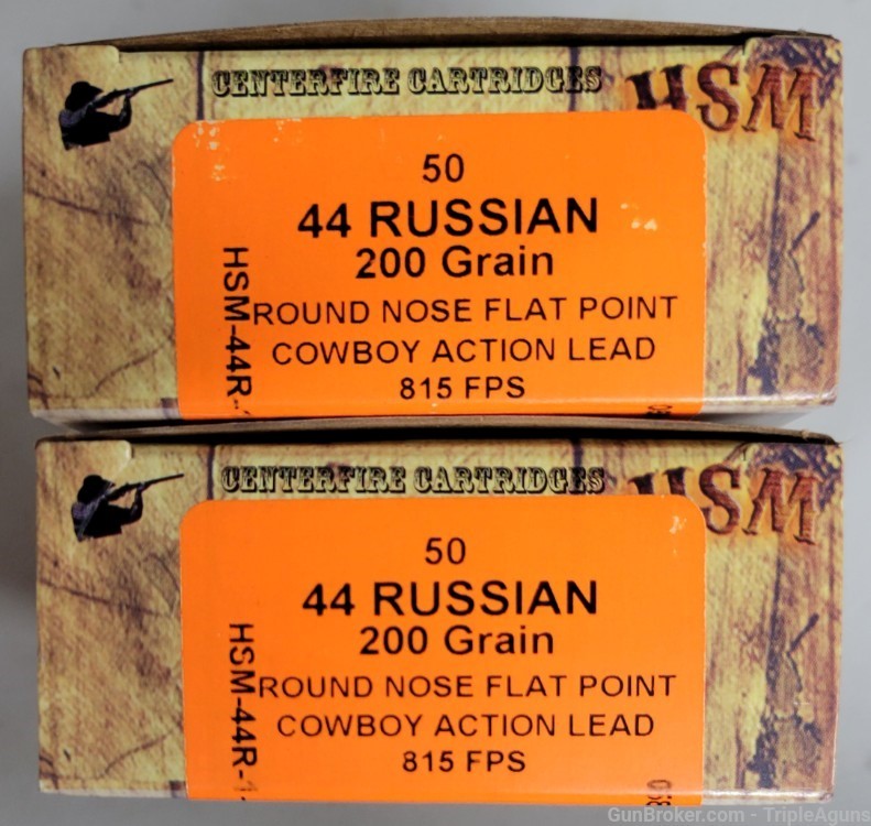 HSM 44 Russian 200gr lead round nose flat point lot of 100rds-img-0