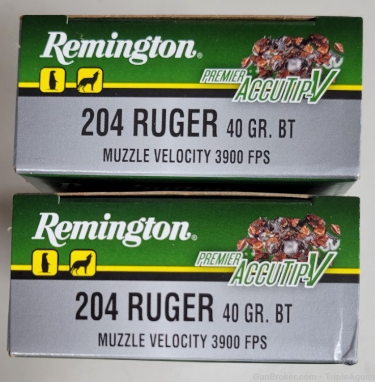 Remington Premier Accutip V 204 Ruger 40gr bt lot of 40rds 29220-img-0