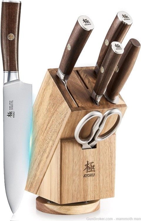 6pc kitchen knife set Rosewood handles-img-0