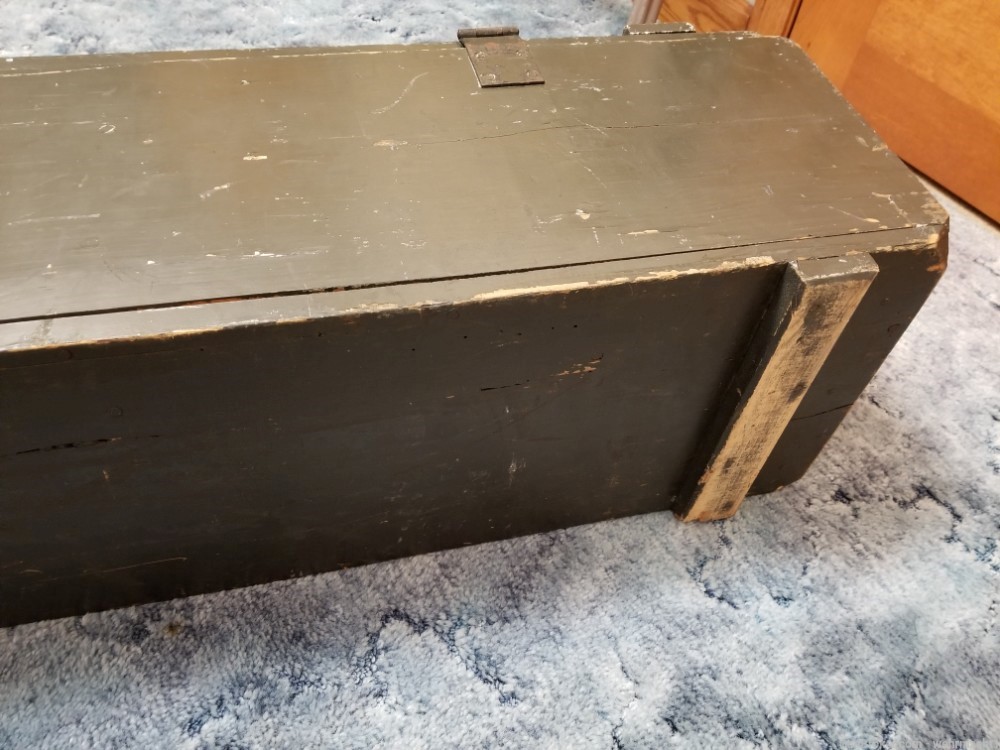ORIGINAL WWII WW2 GERMAN MG34 WOOD TRANSIT CHEST PORTUGUESE EXCELLENT LOOK -img-16
