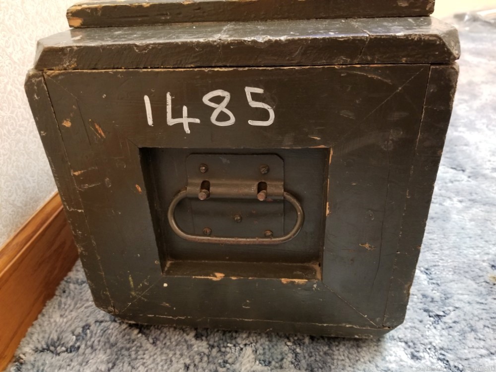 ORIGINAL WWII WW2 GERMAN MG34 WOOD TRANSIT CHEST PORTUGUESE EXCELLENT LOOK -img-18