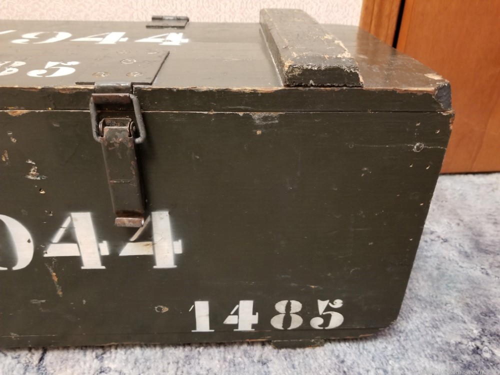 ORIGINAL WWII WW2 GERMAN MG34 WOOD TRANSIT CHEST PORTUGUESE EXCELLENT LOOK -img-7