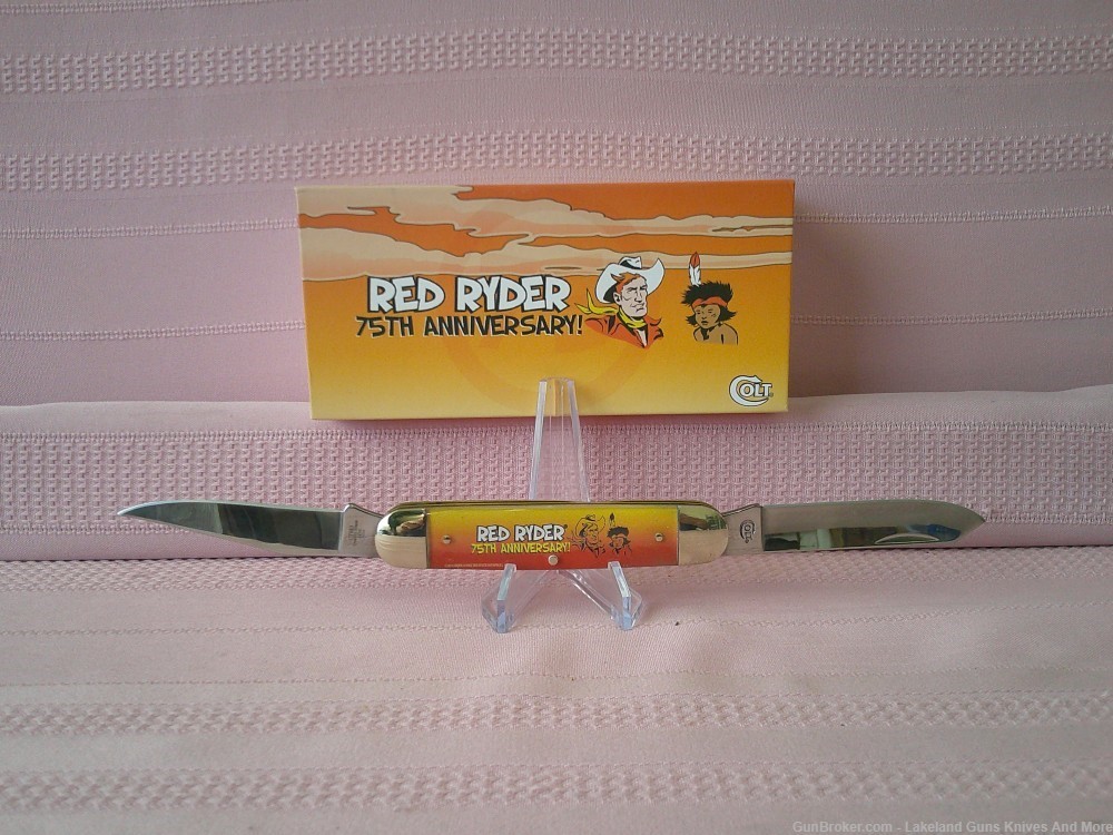 NIB Colt Red Ryder 75th Anniversary “Little Beaver” 2 Blade Collector Knife-img-10