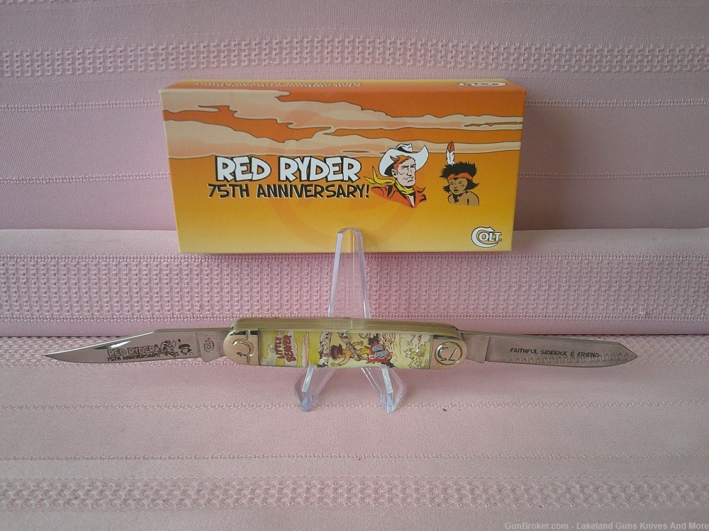 NIB Colt Red Ryder 75th Anniversary “Little Beaver” 2 Blade Collector Knife-img-7