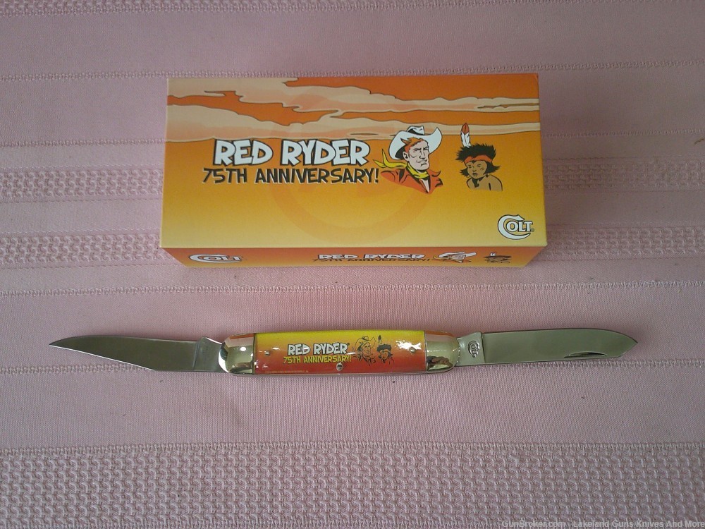 NIB Colt Red Ryder 75th Anniversary “Little Beaver” 2 Blade Collector Knife-img-6