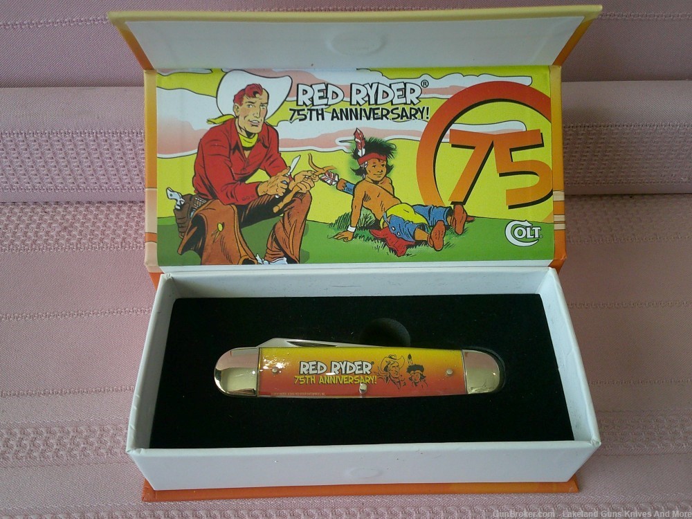 NIB Colt Red Ryder 75th Anniversary “Little Beaver” 2 Blade Collector Knife-img-0