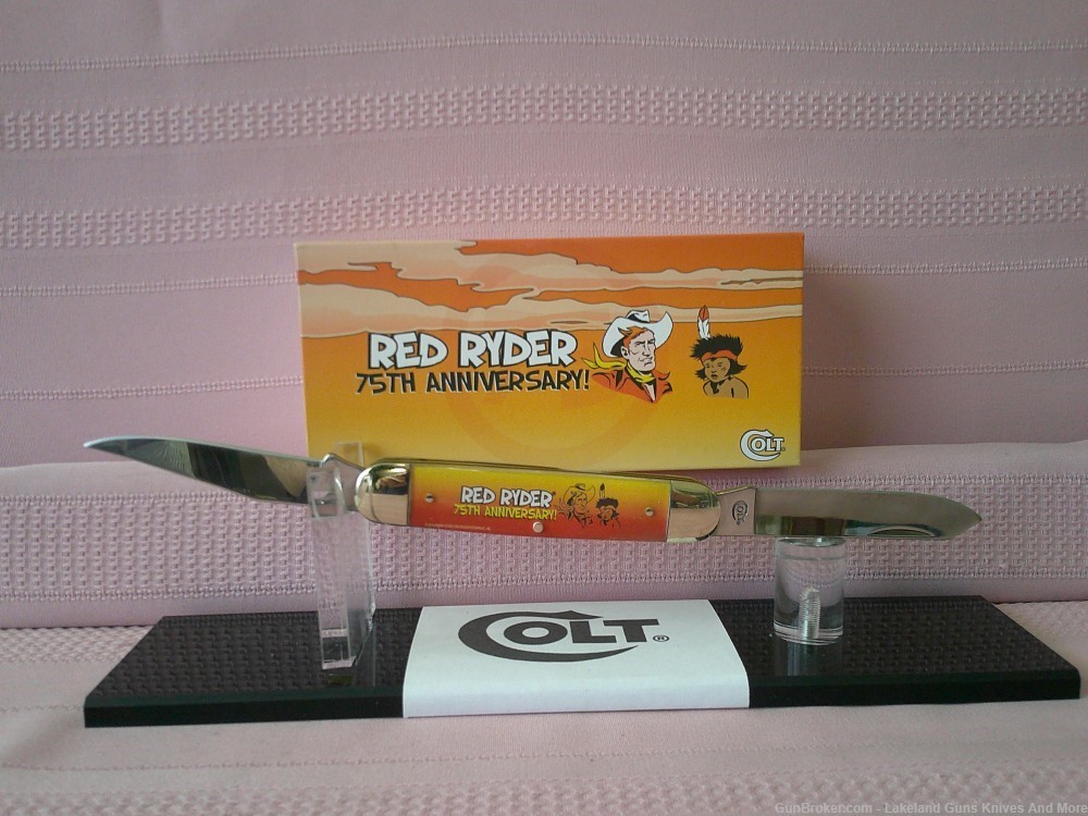 NIB Colt Red Ryder 75th Anniversary “Little Beaver” 2 Blade Collector Knife-img-12