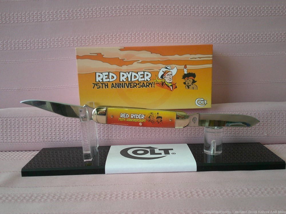NIB Colt Red Ryder 75th Anniversary “Little Beaver” 2 Blade Collector Knife-img-13