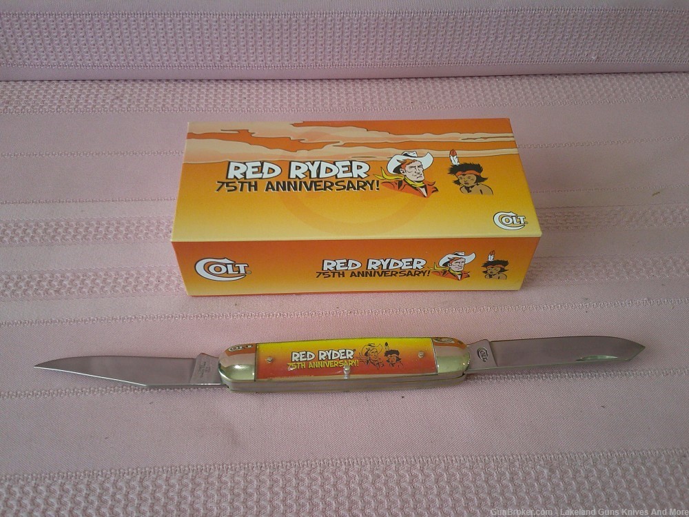 NIB Colt Red Ryder 75th Anniversary “Little Beaver” 2 Blade Collector Knife-img-5