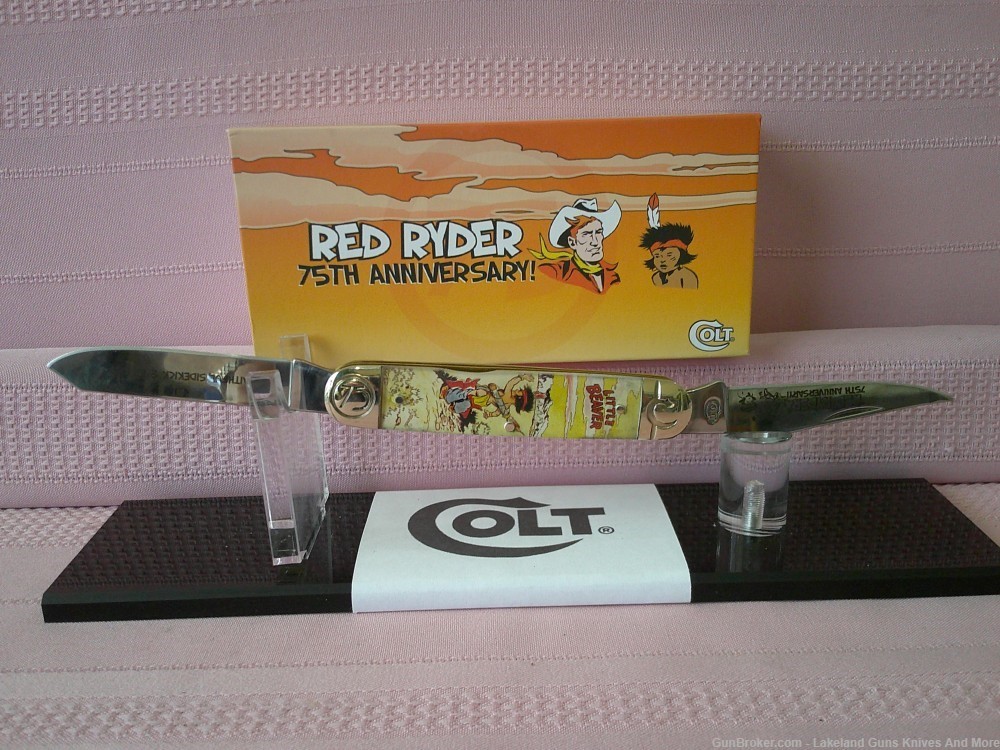 NIB Colt Red Ryder 75th Anniversary “Little Beaver” 2 Blade Collector Knife-img-14