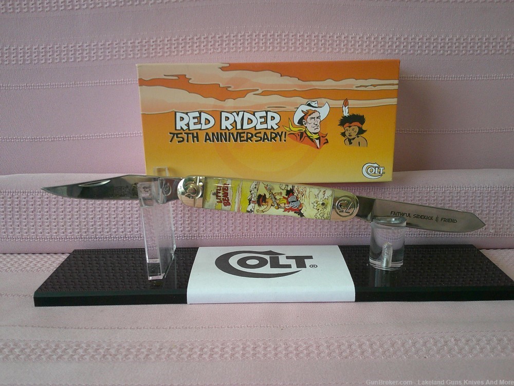 NIB Colt Red Ryder 75th Anniversary “Little Beaver” 2 Blade Collector Knife-img-17