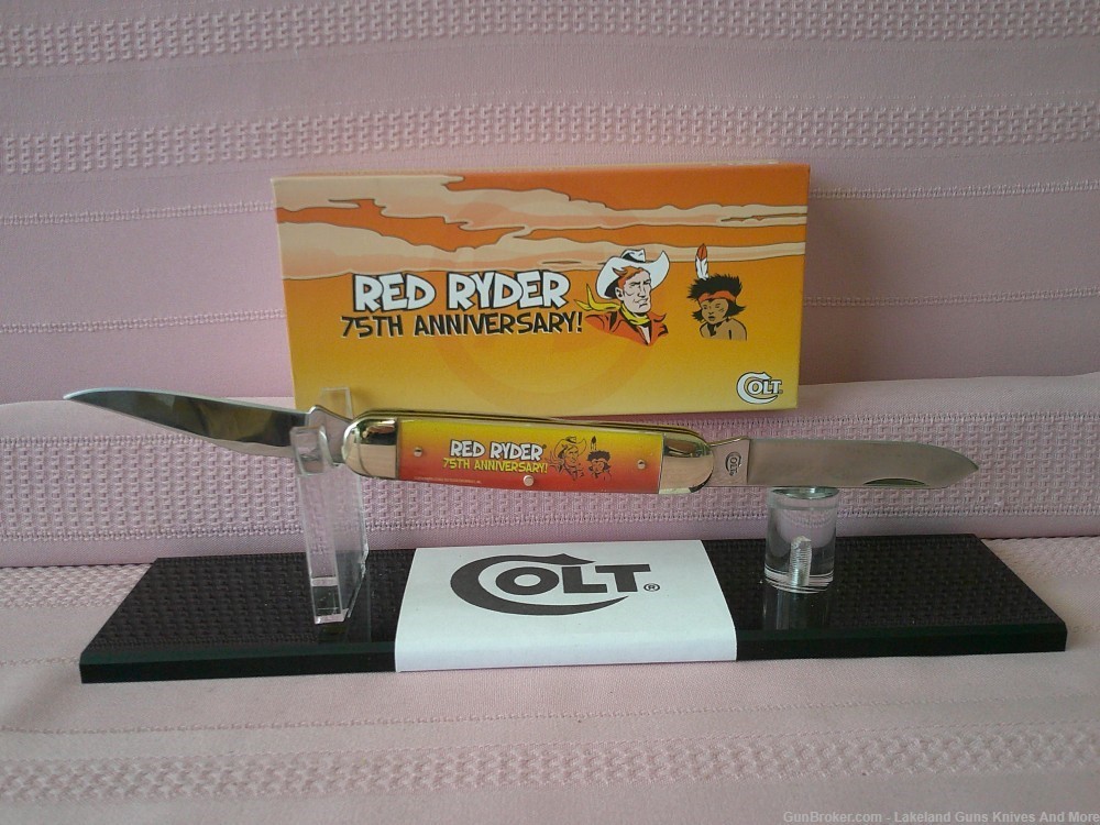 NIB Colt Red Ryder 75th Anniversary “Little Beaver” 2 Blade Collector Knife-img-11