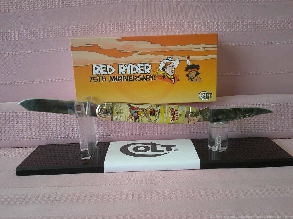 NIB Colt Red Ryder 75th Anniversary “Little Beaver” 2 Blade Collector Knife-img-15
