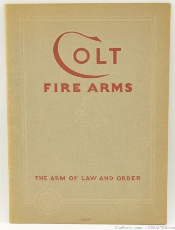 1937 Colt Firearms Arm of Law and Order Gun Catalog with Price List-img-0