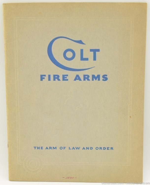 1930 Colt Firearms Arm of Law and Order Gun Catalog with Price List-img-0