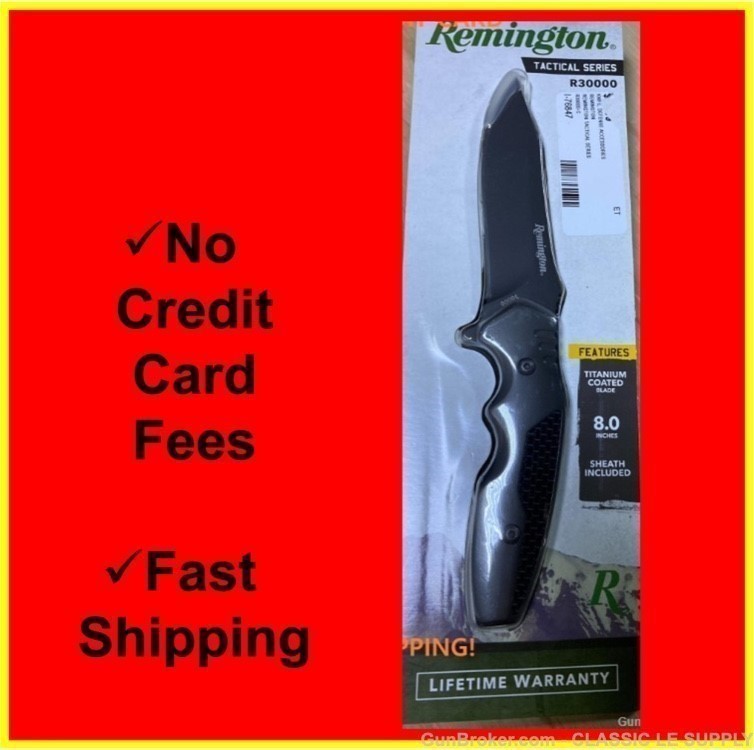 Remington Tactical Series Knife Buck Knives Fixed 8 Inch Tri Coat Carbon -img-3