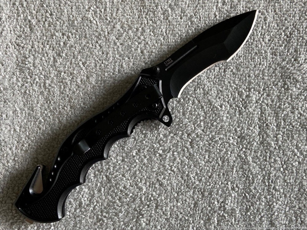 CT583 COLT Tactical Black Emergency Rescue Glass Breaker Belt Cutter Knife!-img-2