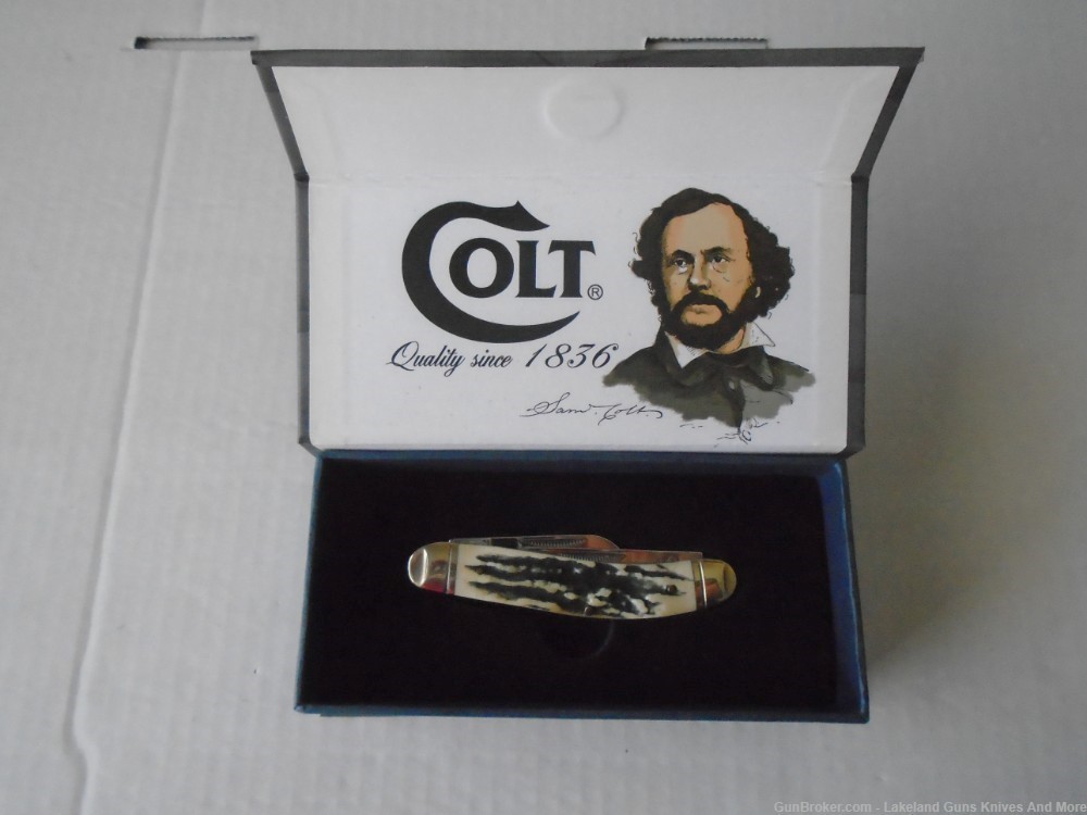 NIB New In Box COLT CT248 3 Blade Stag Handle Sowbelly Knife!-img-11