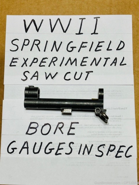 WWII M1 Garand EXPERIMENTAL SAW CUT gas cylinder VG CON                    -img-0
