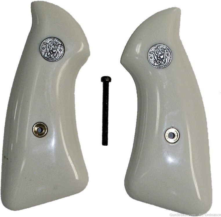 Smith & Wesson J Frame Ivory-Like Grips Square Butt-img-0