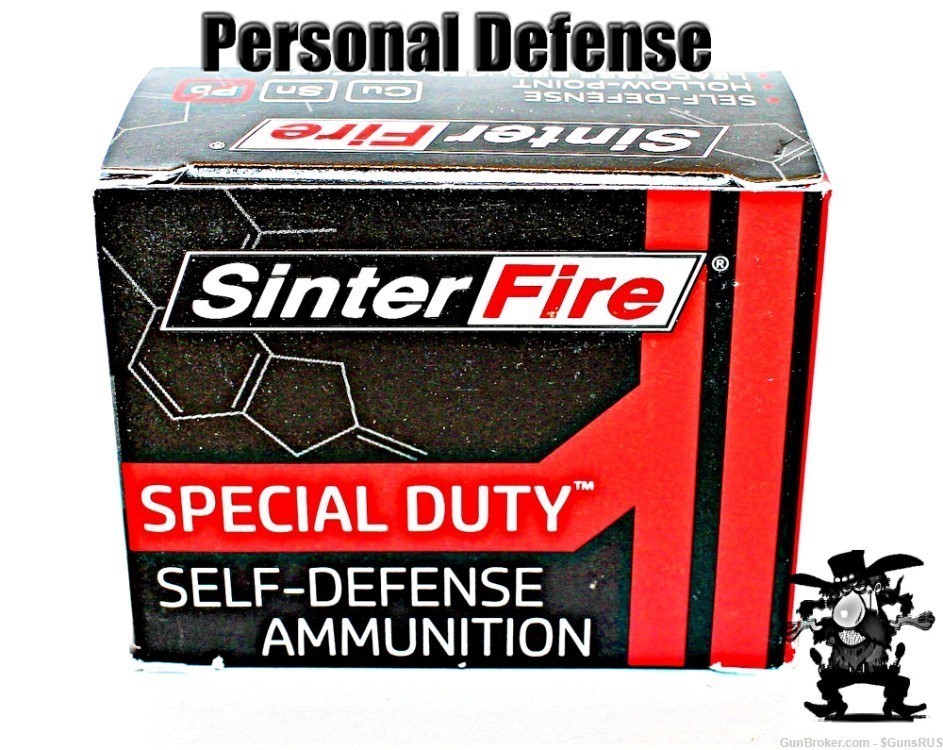 45 acp SinterFire SPECIAL DUTY JHP 45 Auto 155 Gr Personal Carry 20 RDS-img-3