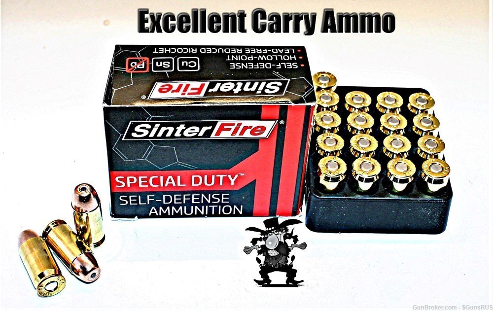 45 acp SinterFire SPECIAL DUTY JHP 45 Auto 155 Gr Personal Carry 20 RDS-img-0