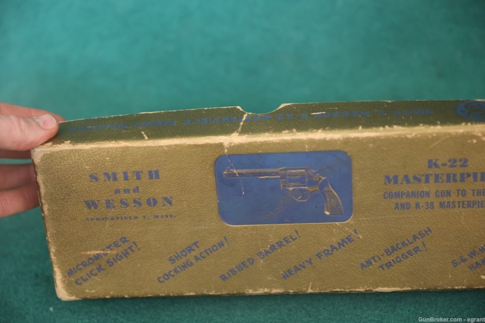 B2612* Smith & Wesson K22 Masterpiece 22 LR Pre 17 5 screw -img-9