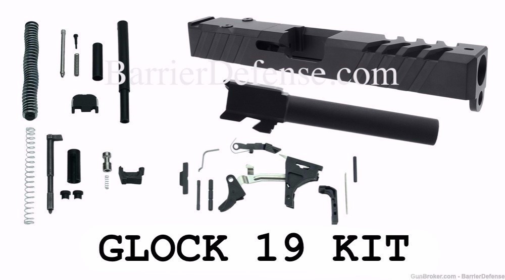 U-Build Glock 19 G19 Kit RMR & CNC Cuts Slide & Frame Parts Kit + Barrel-img-0