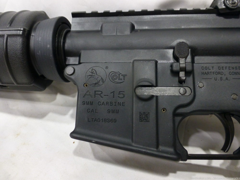 NIB Colt 6951 Rifle 9mm 16" 32 rd BUIS Black AR6951-img-7