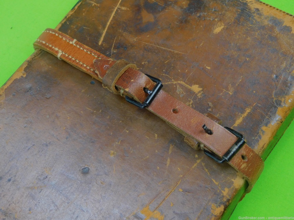 Antique Vintage Old Shotgun Hunting Rifle Leather Case Box-img-9