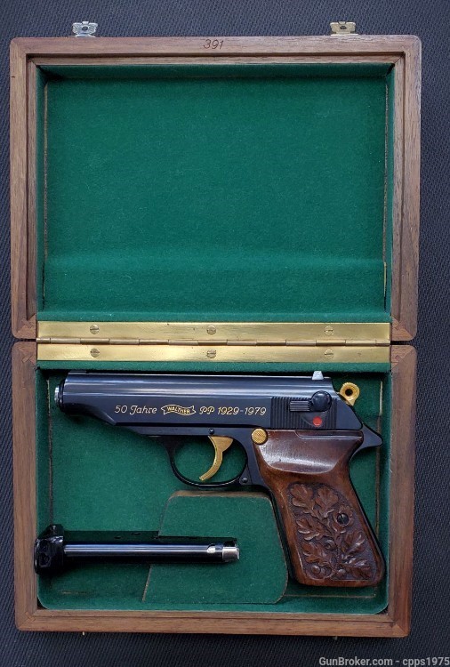 Walther PP 50th Anniversary #391 RARE 380/9mm Kurz NIB 1929-1979.-img-0
