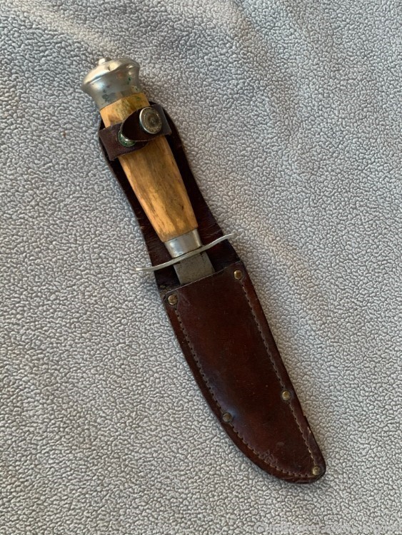 ANTIQUE J. ERIKSSON HUNTING KNIFE WITH SCABBARD, MADE IN SWEDEN-img-0