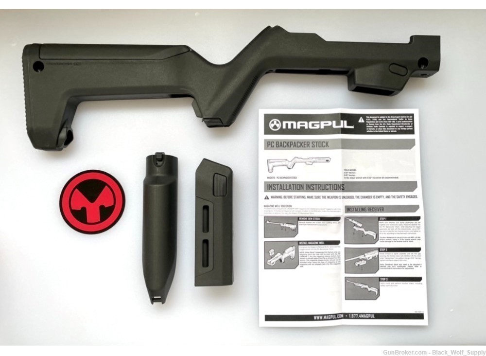 Magpul Industries Ruger PC Carbine Backpacker Stock Black MAG1076-BLK-img-2