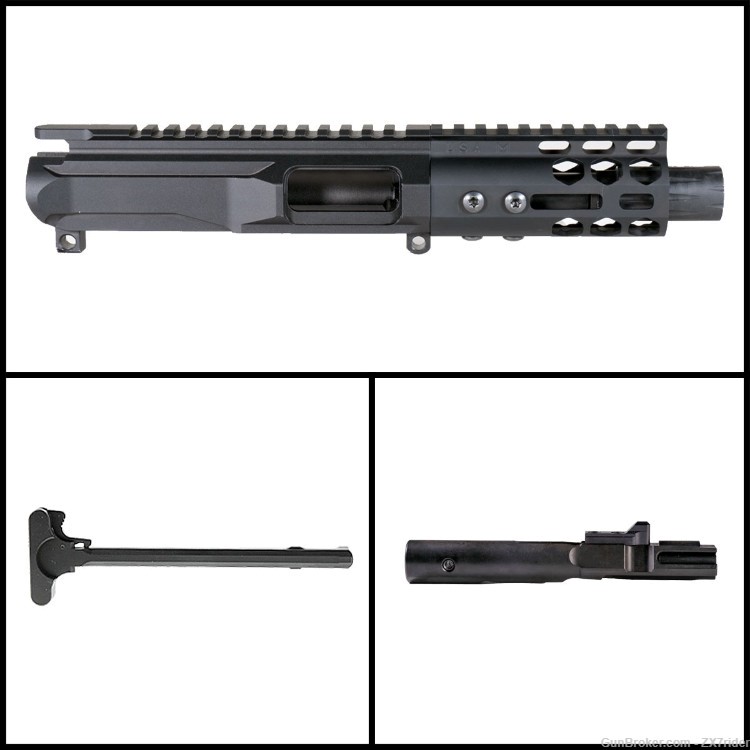 AR-15 9MM 4" Billet Pistol Upper Receiver with BCG AR-9 Unassembled-img-0