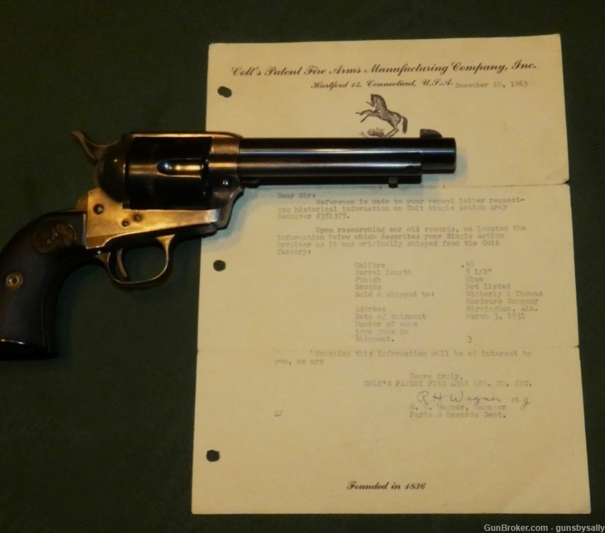 1 of 25 Colt 1st Gen Single Action Army .38 Special with Archive Letter SAA-img-9