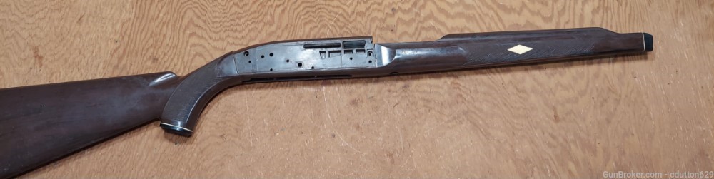 Remington Nylon 66 brown rifle stock. Damaged end cap.-img-0