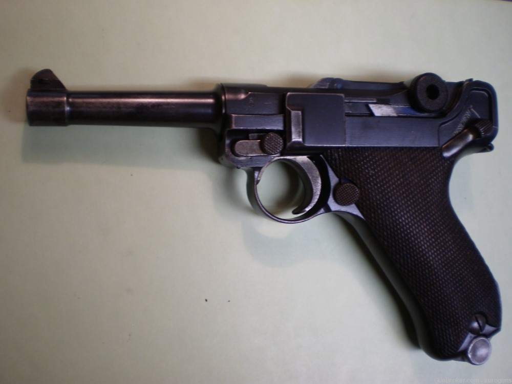LUGER P-08, DWM. .30 CAL, RARE CODE Su 38 on right side of receiver, -img-0