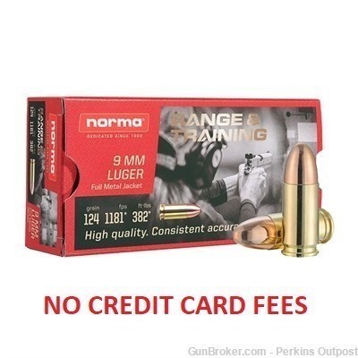 500 Rounds of NORMA Range and Training 9MM LUGER 124GR FMJ-img-0