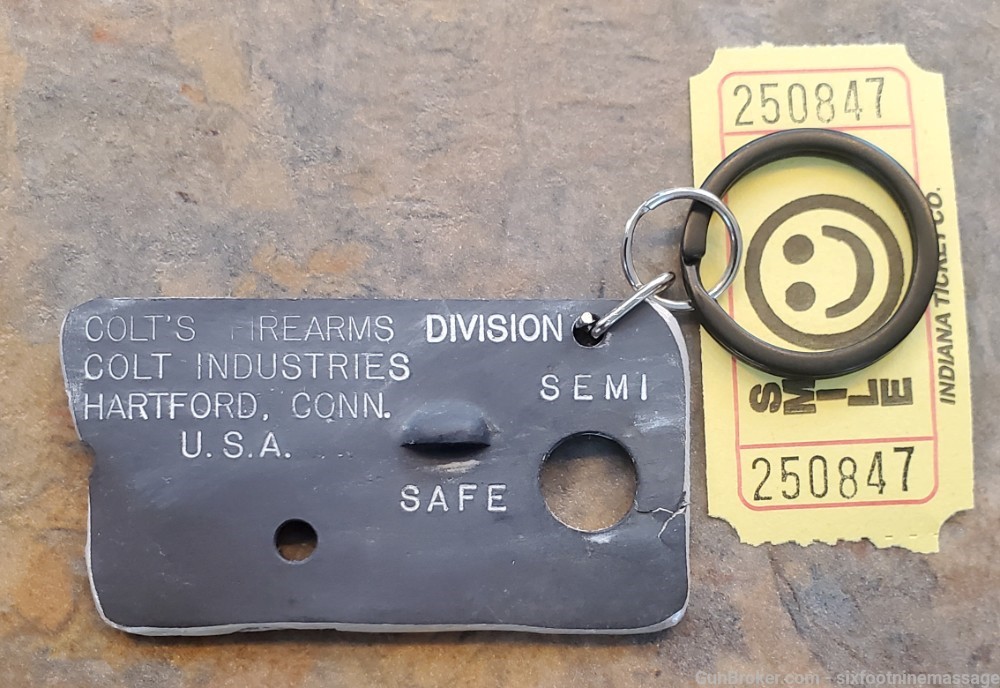 Keychain fob made from Colt M16a1 machinegun government demil demilled-img-0