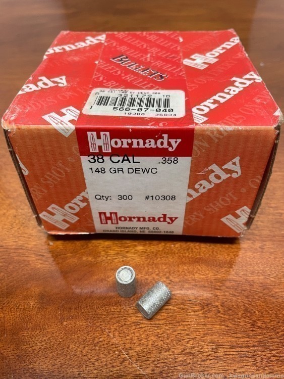 Hornady 38 Cal. .358 Bullets 148 Grains DEWC - New/300ct *-img-0