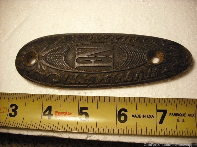 Gun Parts Browning Automatic FN Buffalo Horn Buttplate Part No Reserve-img-0