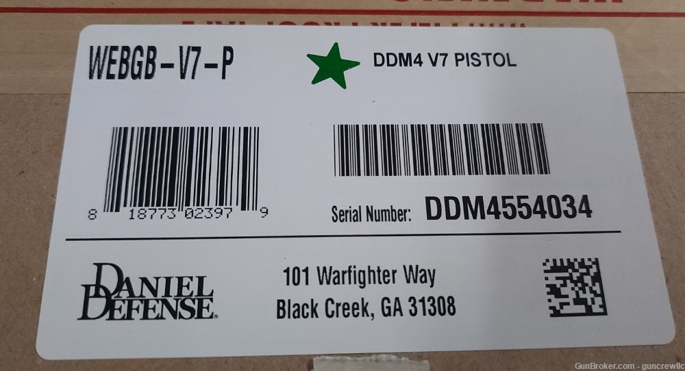 Daniel Defense DDM4V7P DDM4 V7 Pistol DD-M4 NATO 5.56 223 Layaway-img-12