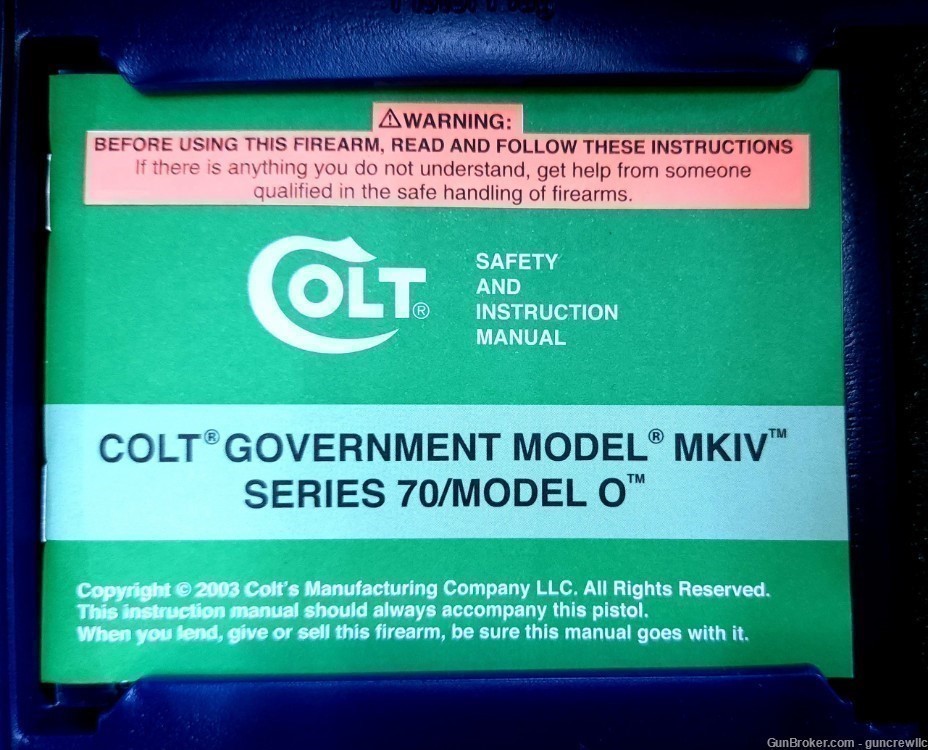 New Colt Competition 1911 Govt Blued 45ACP 45 ACP SS O1970CCS Layaway-img-3