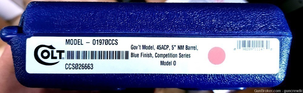 New Colt Competition 1911 Govt Blued 45ACP 45 ACP SS O1970CCS Layaway-img-14