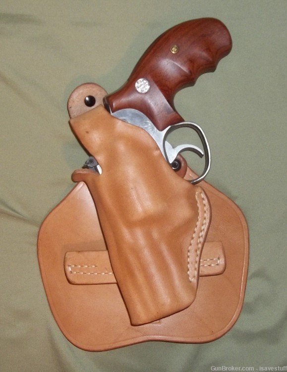 Smith Wesson 19 64 65 66 686 Desantis L/H Leather Paddle Holster 38 357-img-0